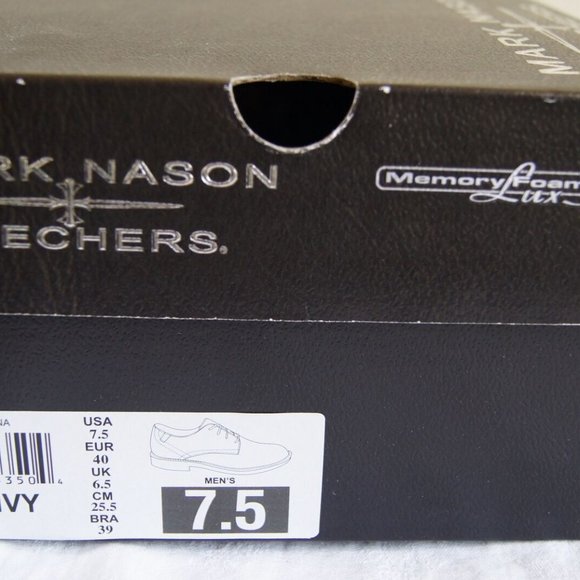 Mark Nason Skechers Men\'s Memory Foam Lux Footbed Shoes US Size 7.5 Navy Bartime
